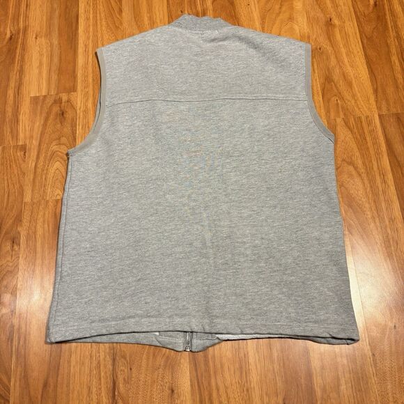 Maniere De Voir Gray Vest Jacket Military Designer Style Full Zip Size M Sweater - Picture 7 of 8